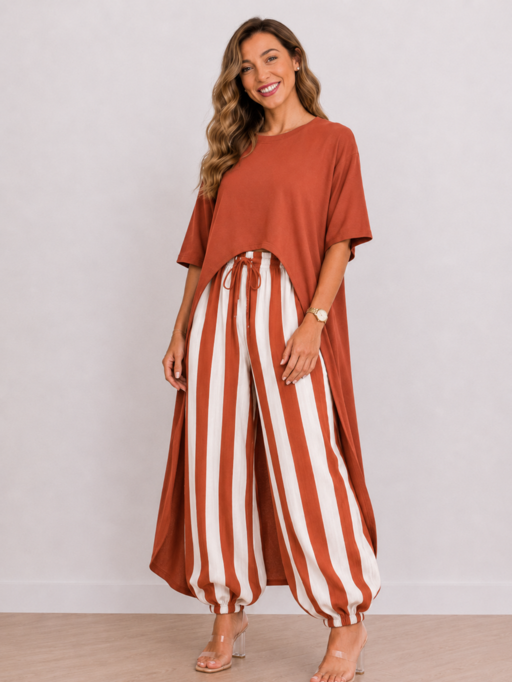 BLUSA LARGA APERTURA FRONTAL