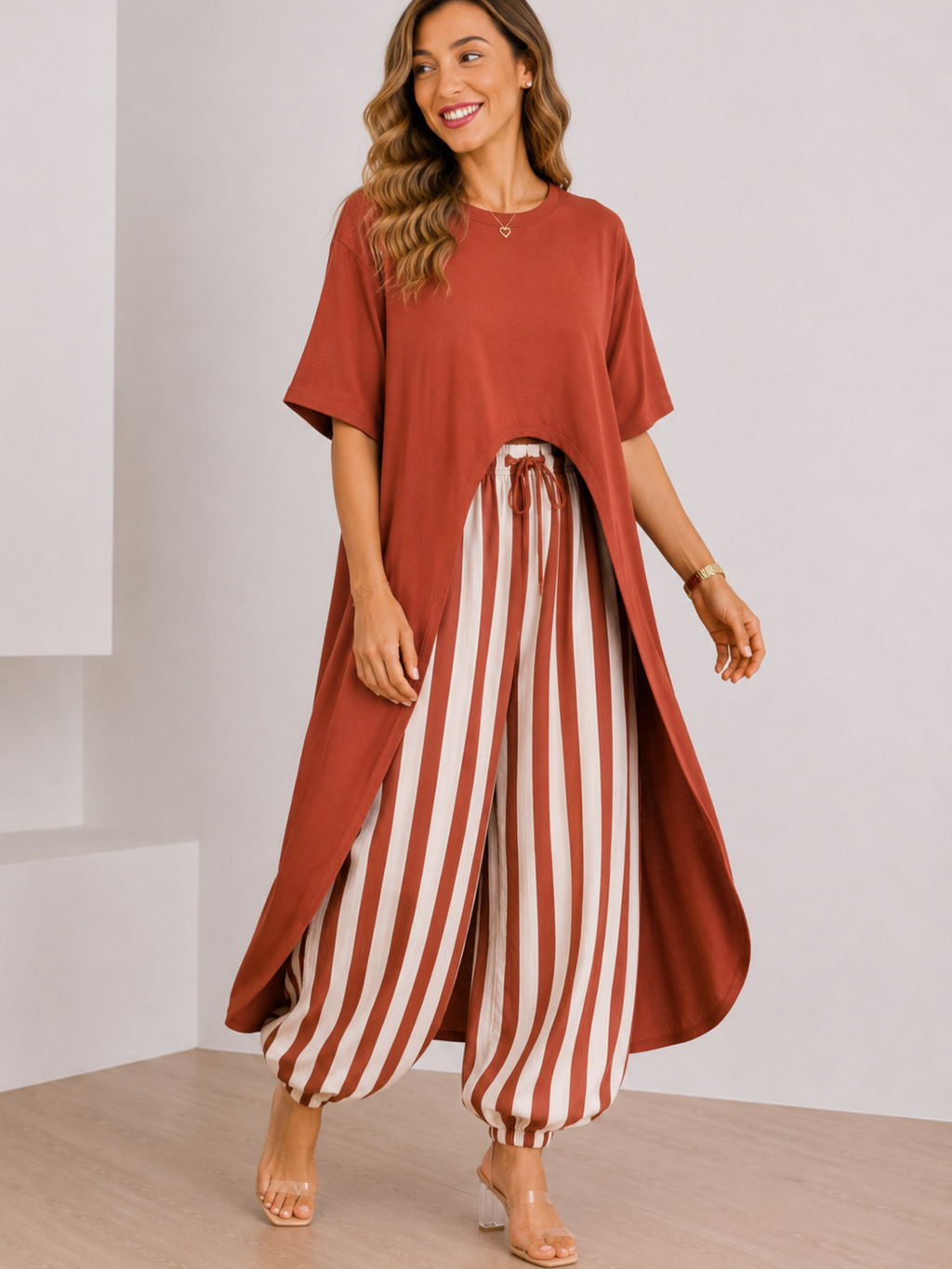 BLUSA LARGA APERTURA FRONTAL