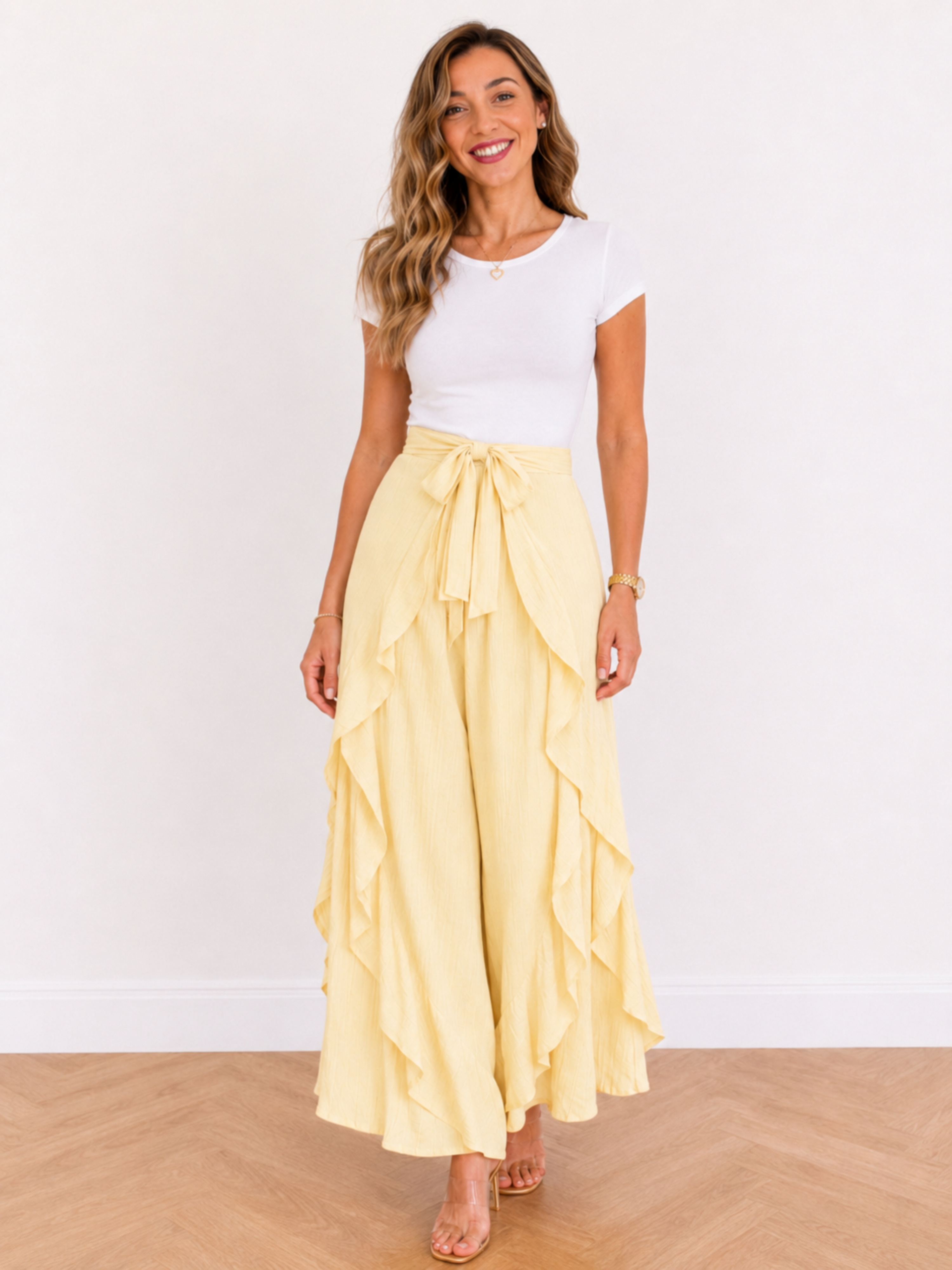 PANTALÓN CAÍDA VOLANTE
