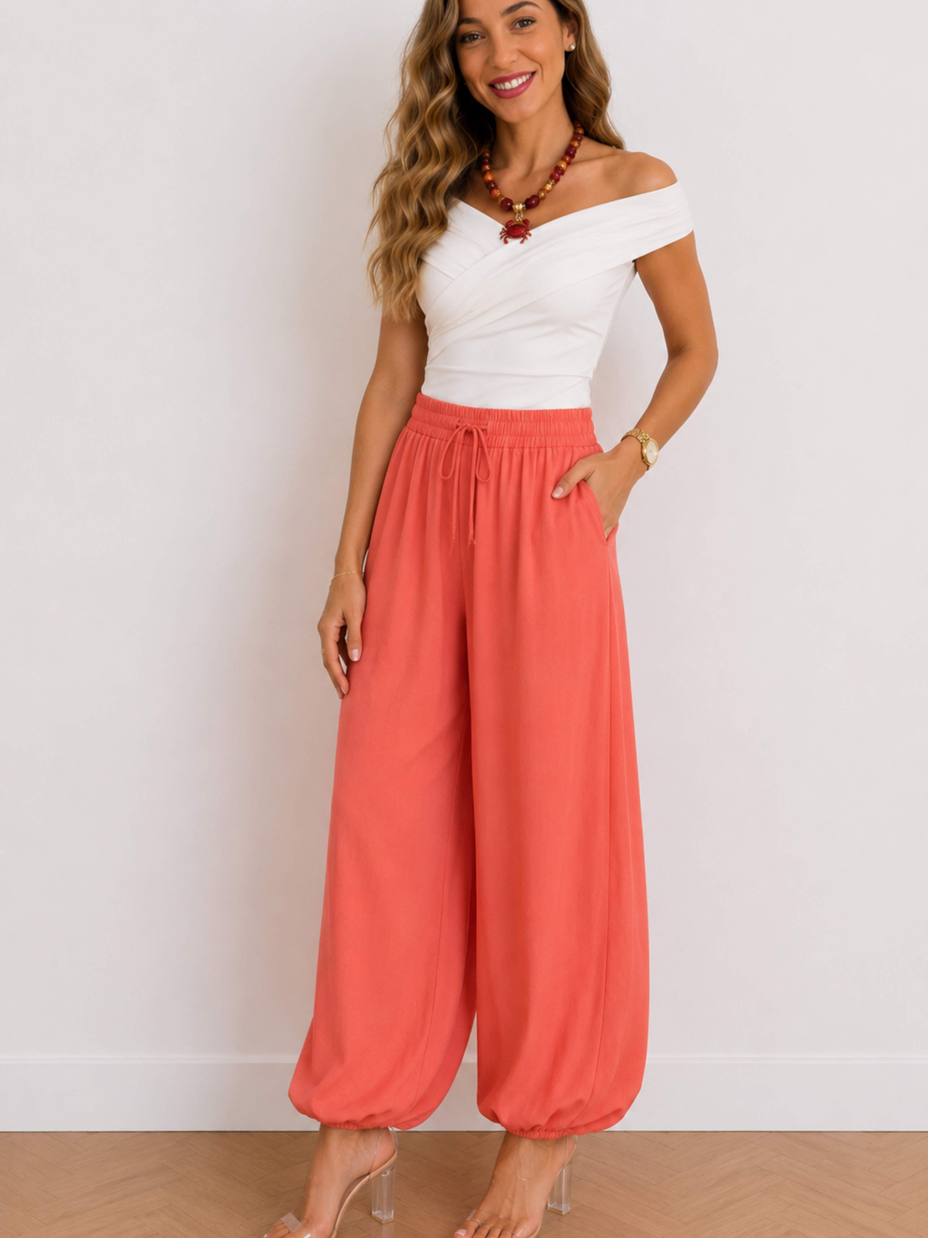 PANTALÓN GLOBO PUÑO LISO