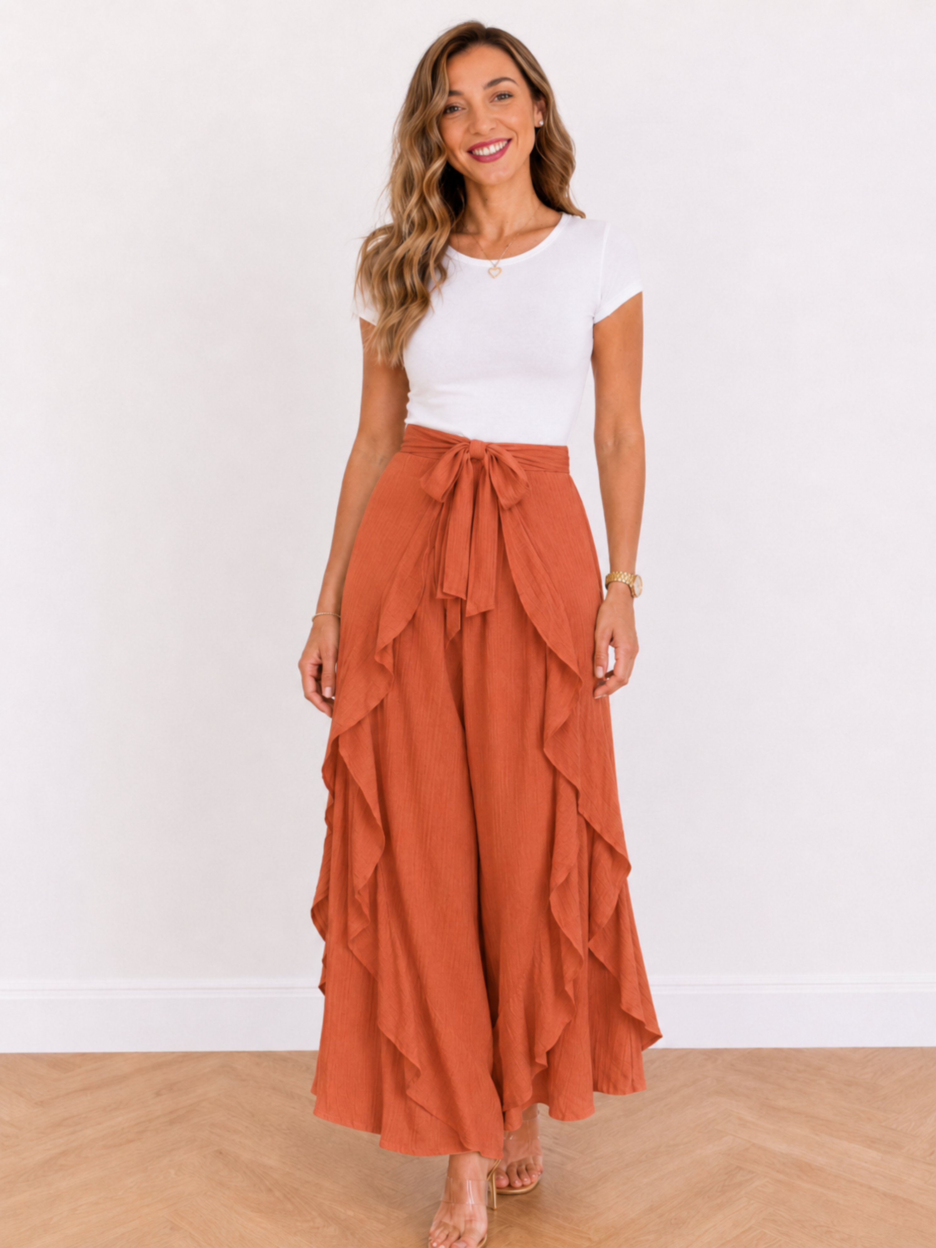 PANTALÓN CAÍDA VOLANTE
