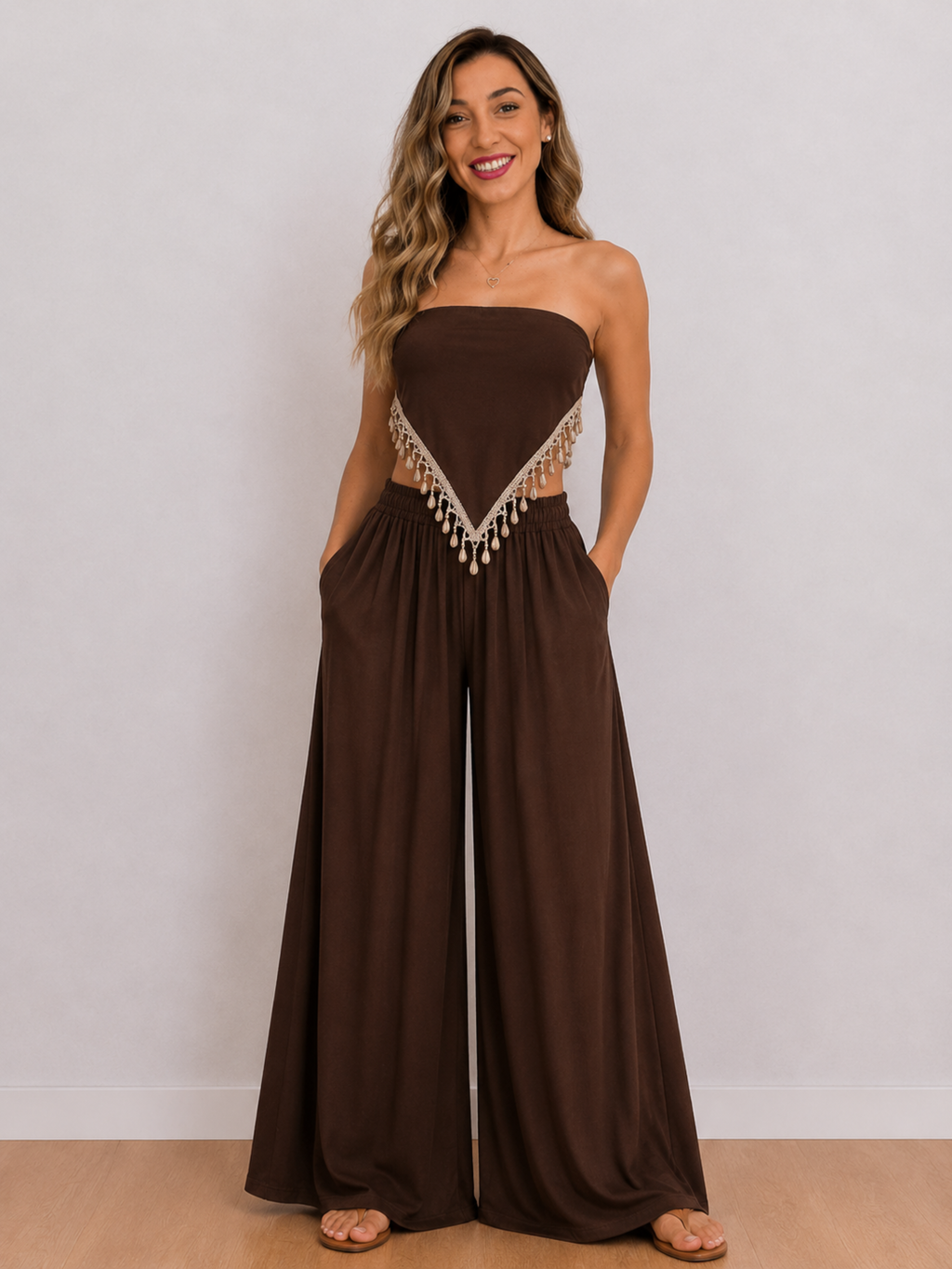 PANTALÓN CON PAÑUELO CONCHAS