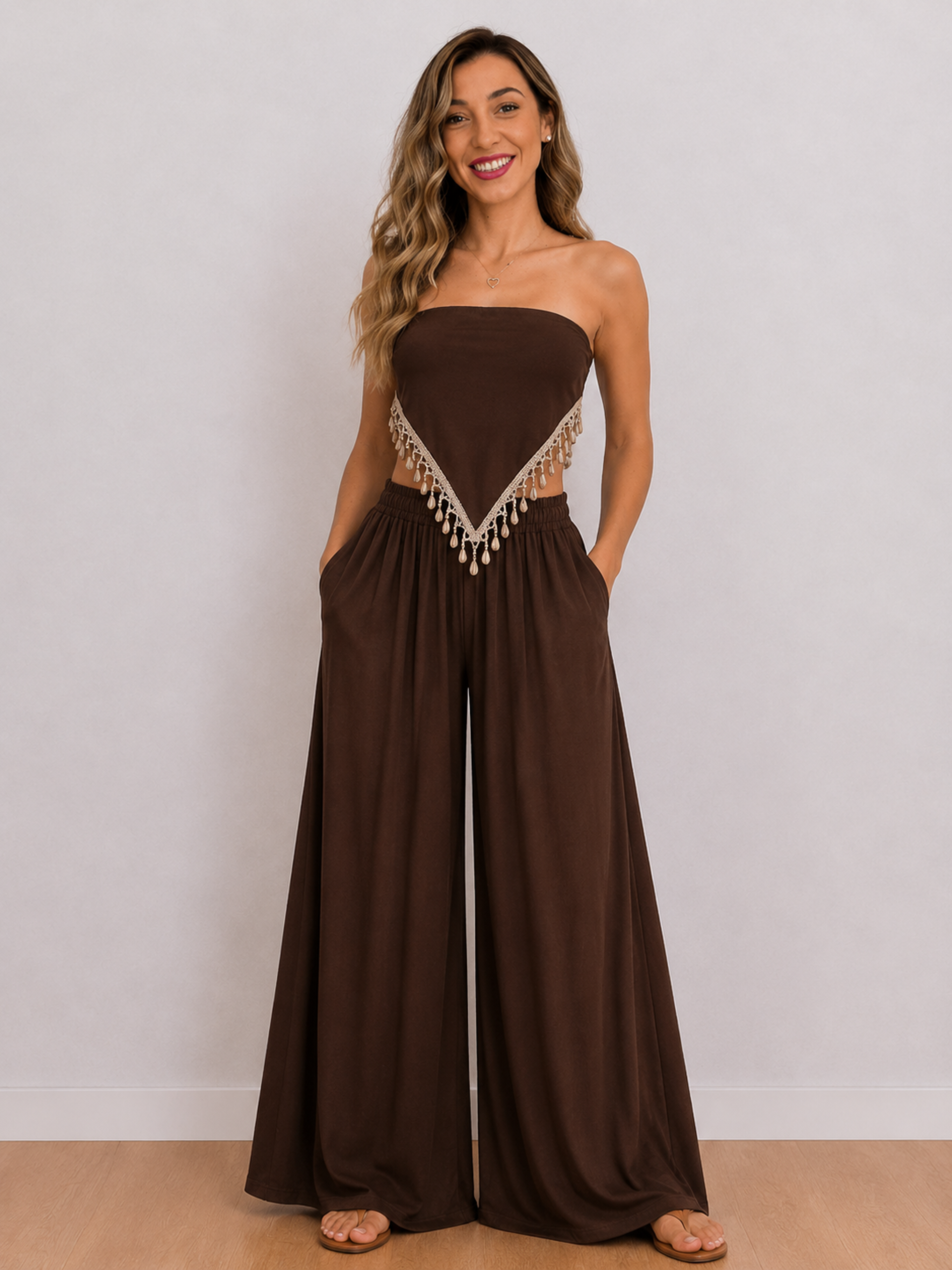 PANTALÓN CON PAÑUELO CONCHAS
