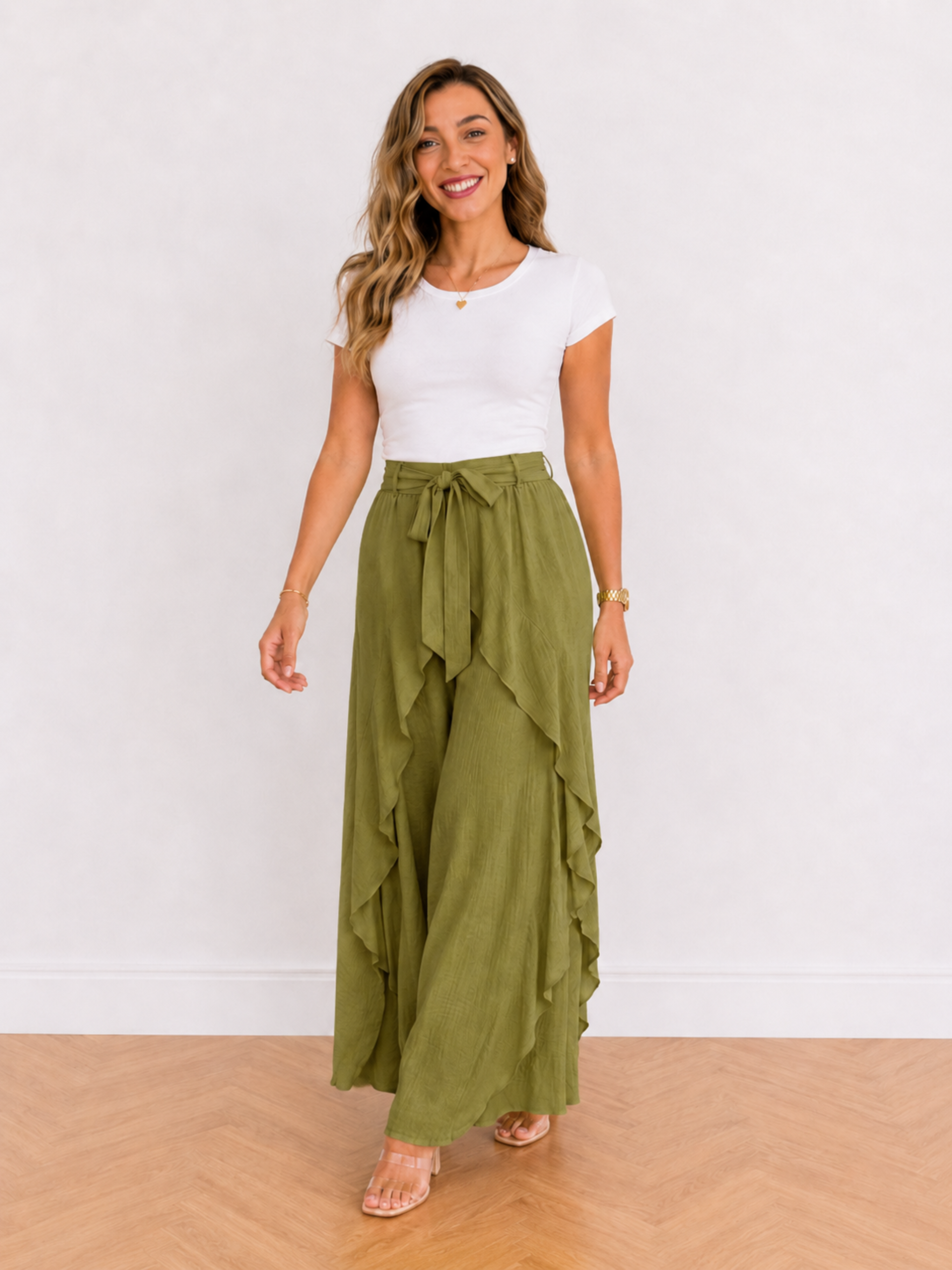 PANTALÓN CAÍDA VOLANTE