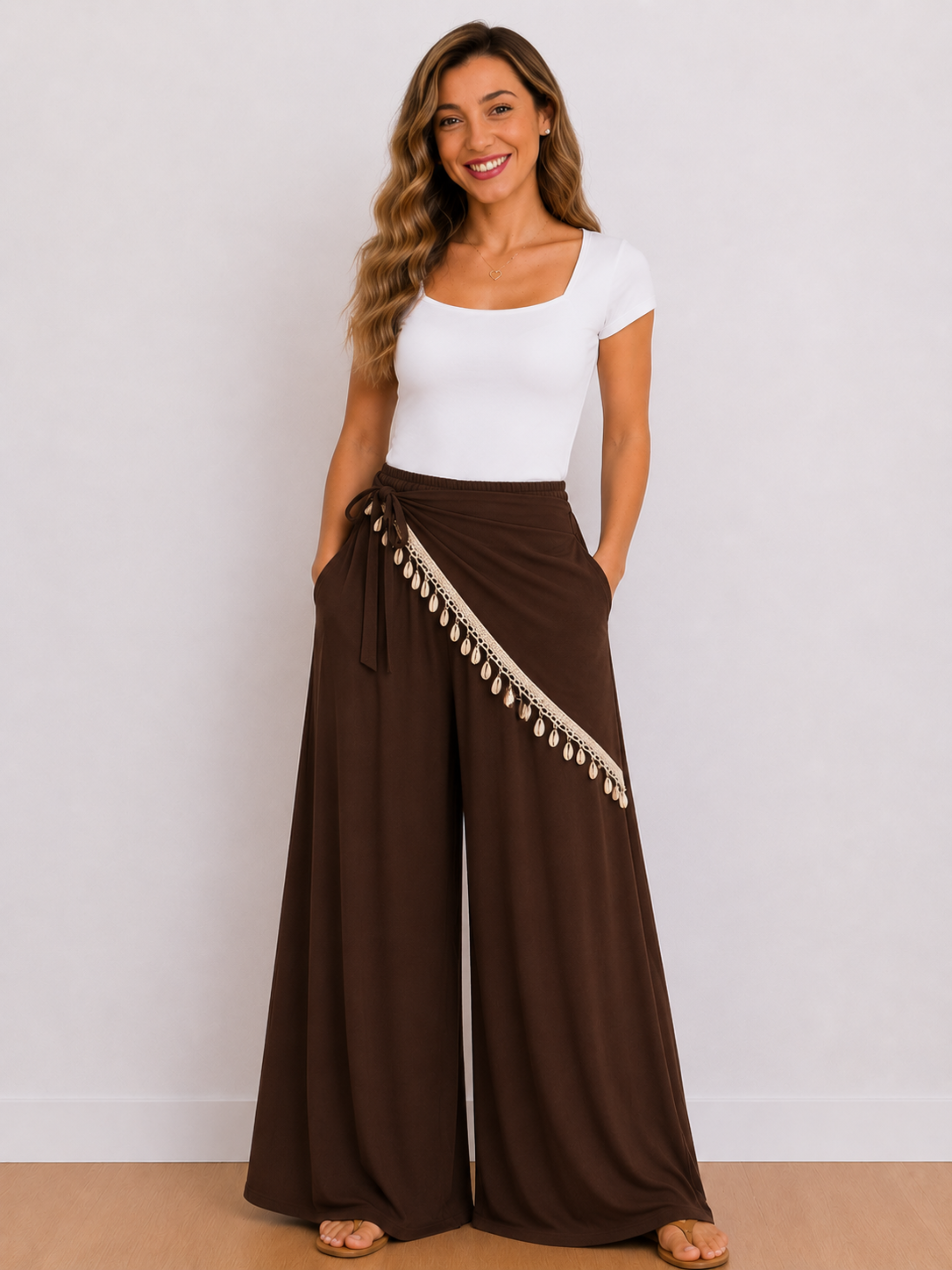 PANTALÓN CON PAÑUELO CONCHAS