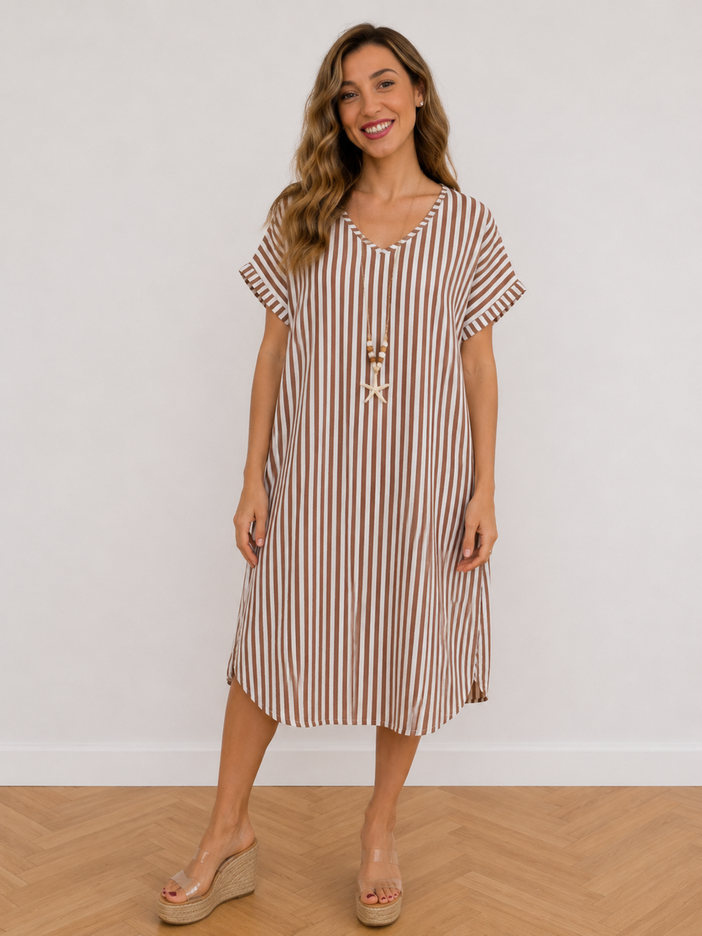 VESTIDO RAYA + COLLAR