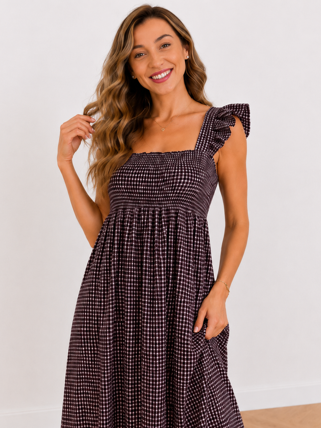 VESTIDO VICHY BUGANVILLA