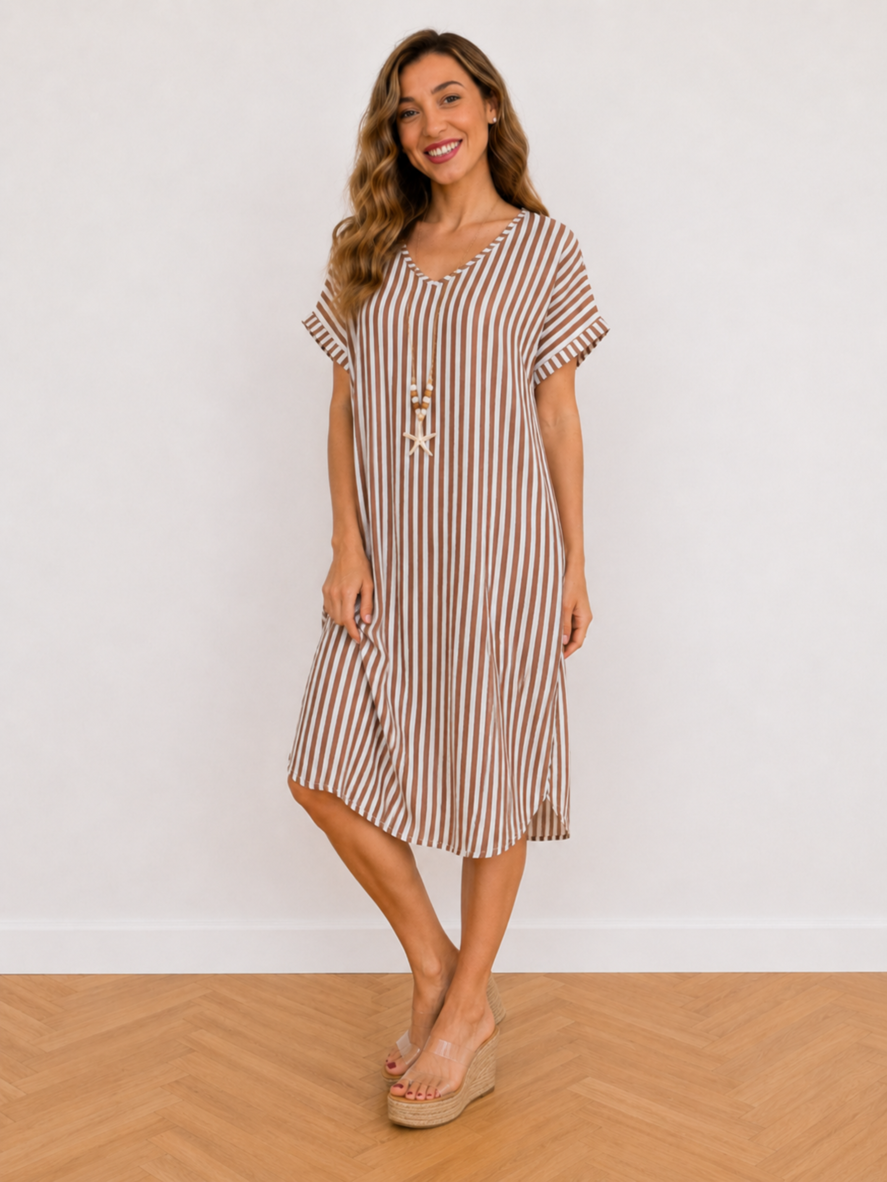 VESTIDO RAYA + COLLAR