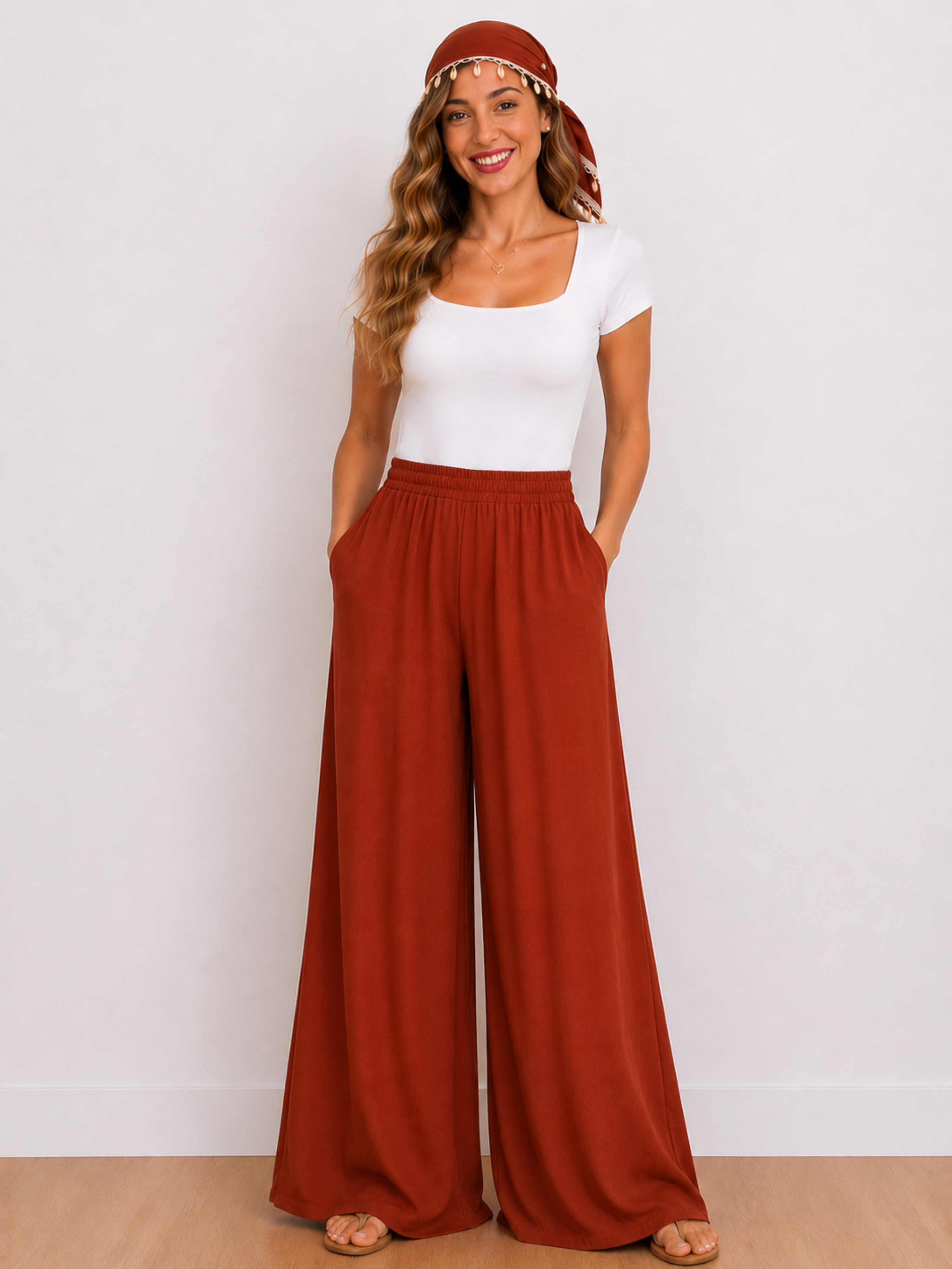 PANTALÓN CON PAÑUELO CONCHAS