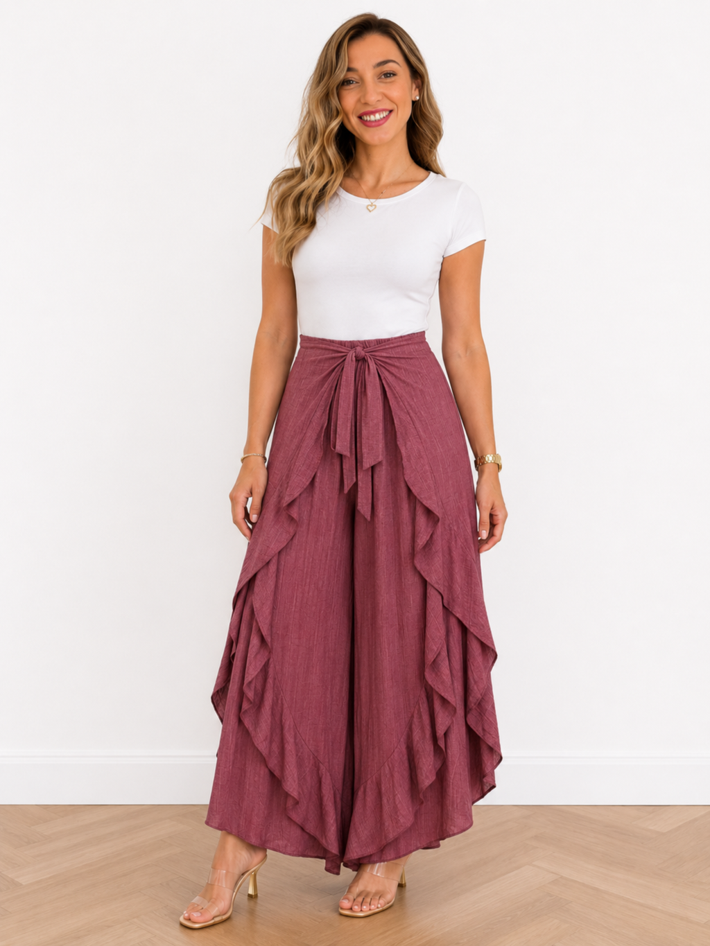 PANTALÓN CAÍDA VOLANTE