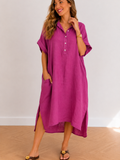 VESTIDO LINO CON BOLSILLO