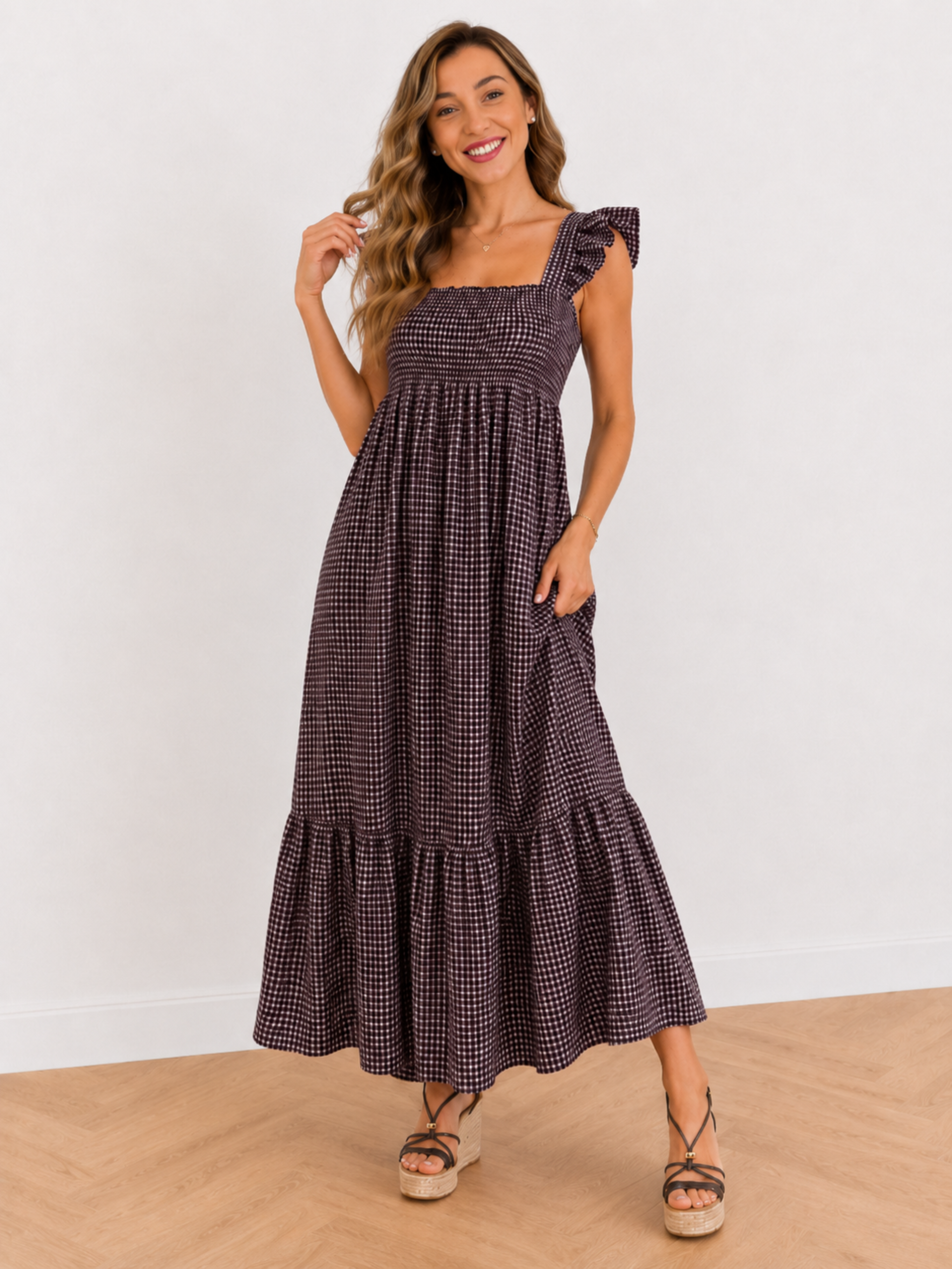 VESTIDO VICHY BUGANVILLA