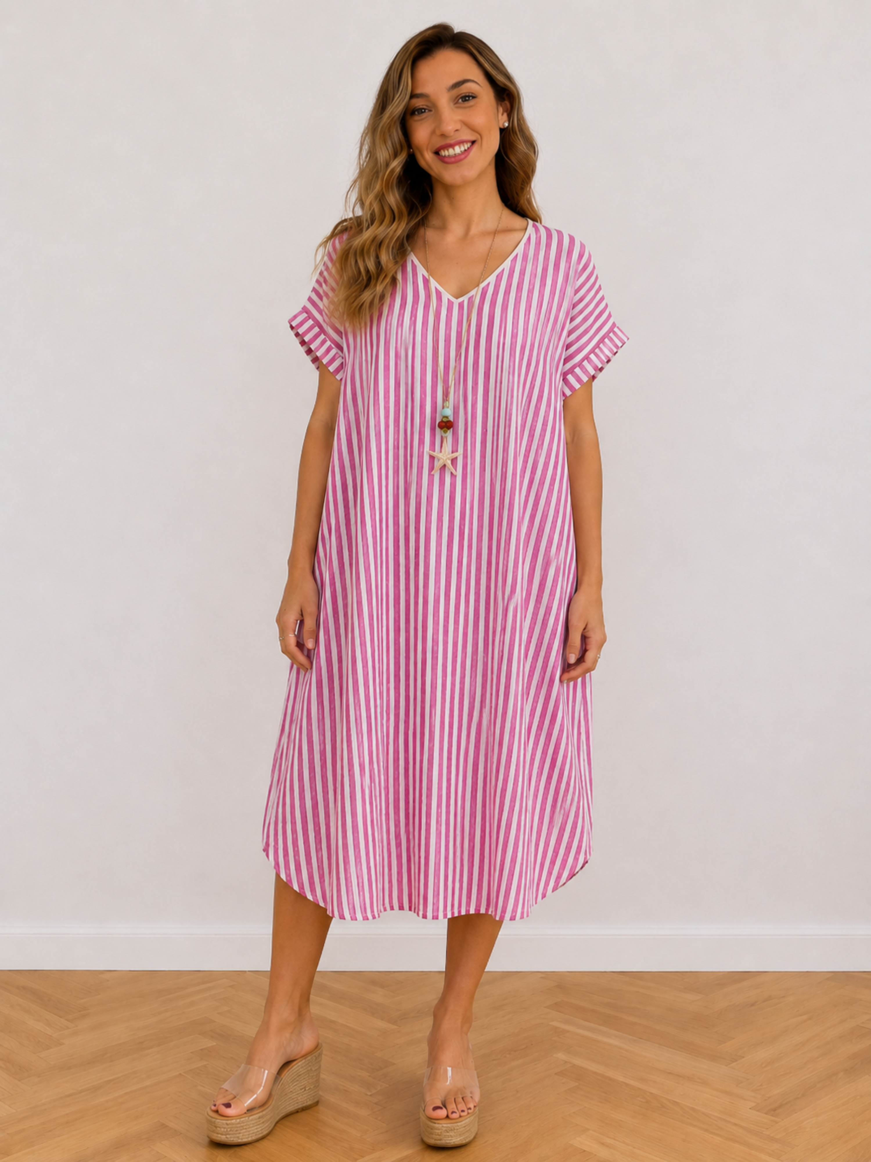 VESTIDO RAYA + COLLAR