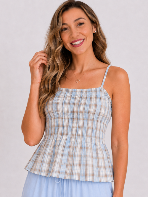 BLUSA CUADROS BOHO