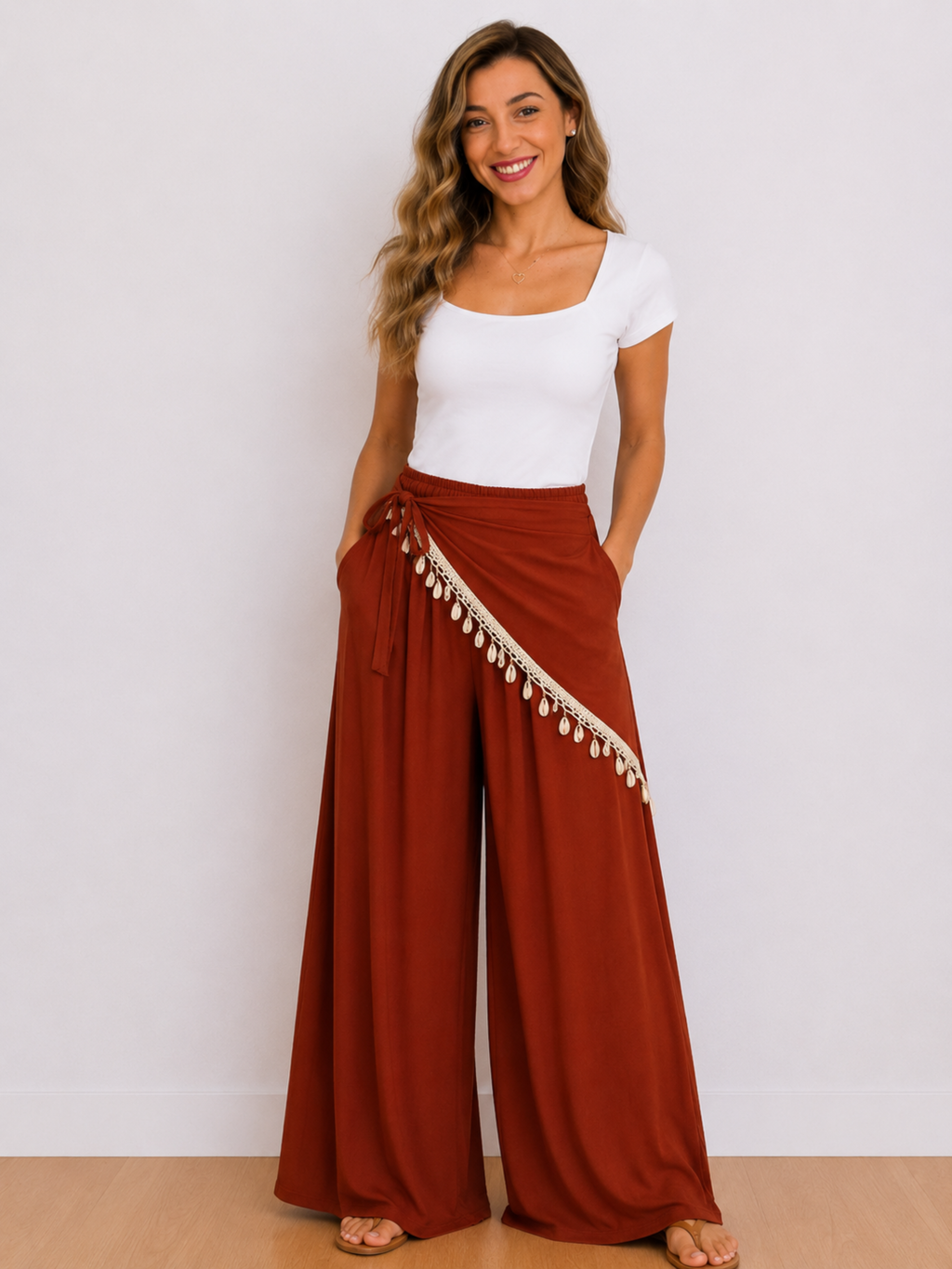 PANTALÓN CON PAÑUELO CONCHAS