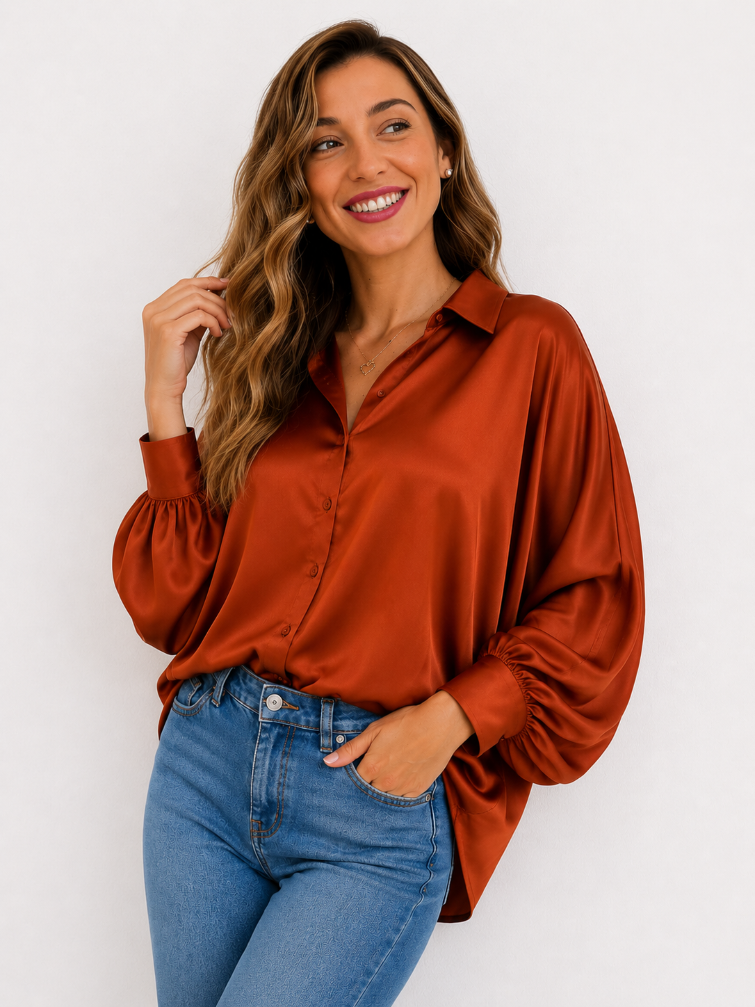 CAMISA SATÉN PRÉMIUM FLUIDA