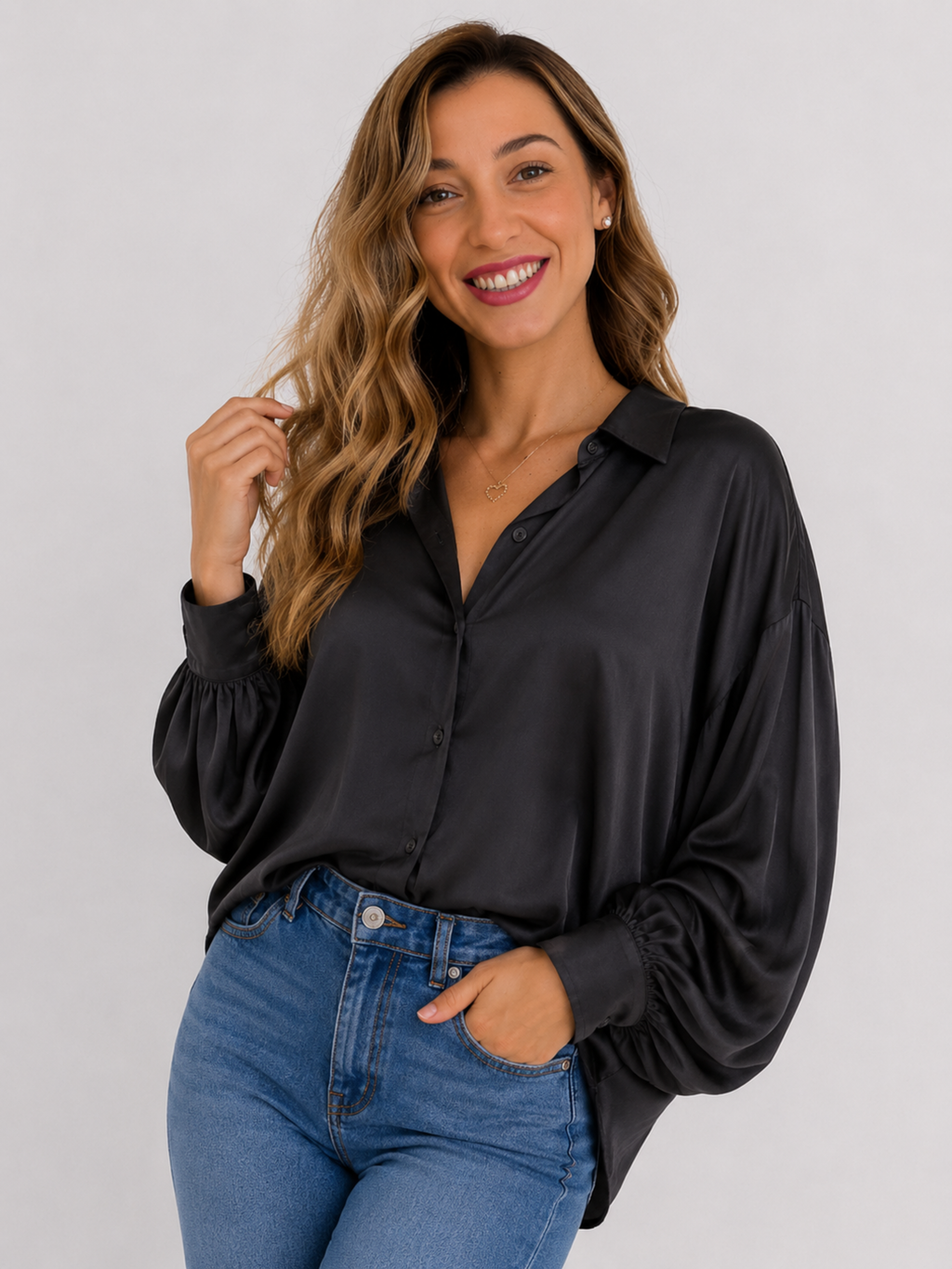 CAMISA SATÉN PRÉMIUM FLUIDA