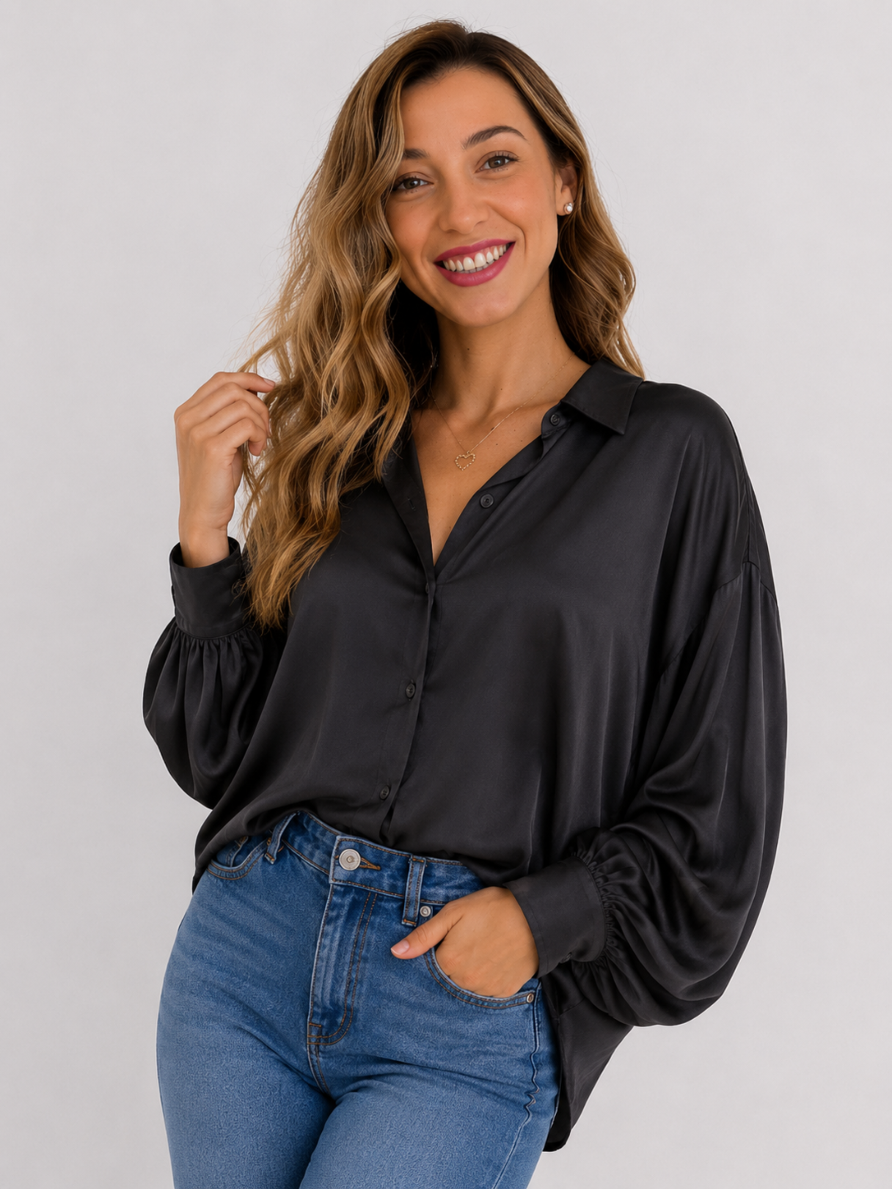CAMISA SATÉN PRÉMIUM FLUIDA
