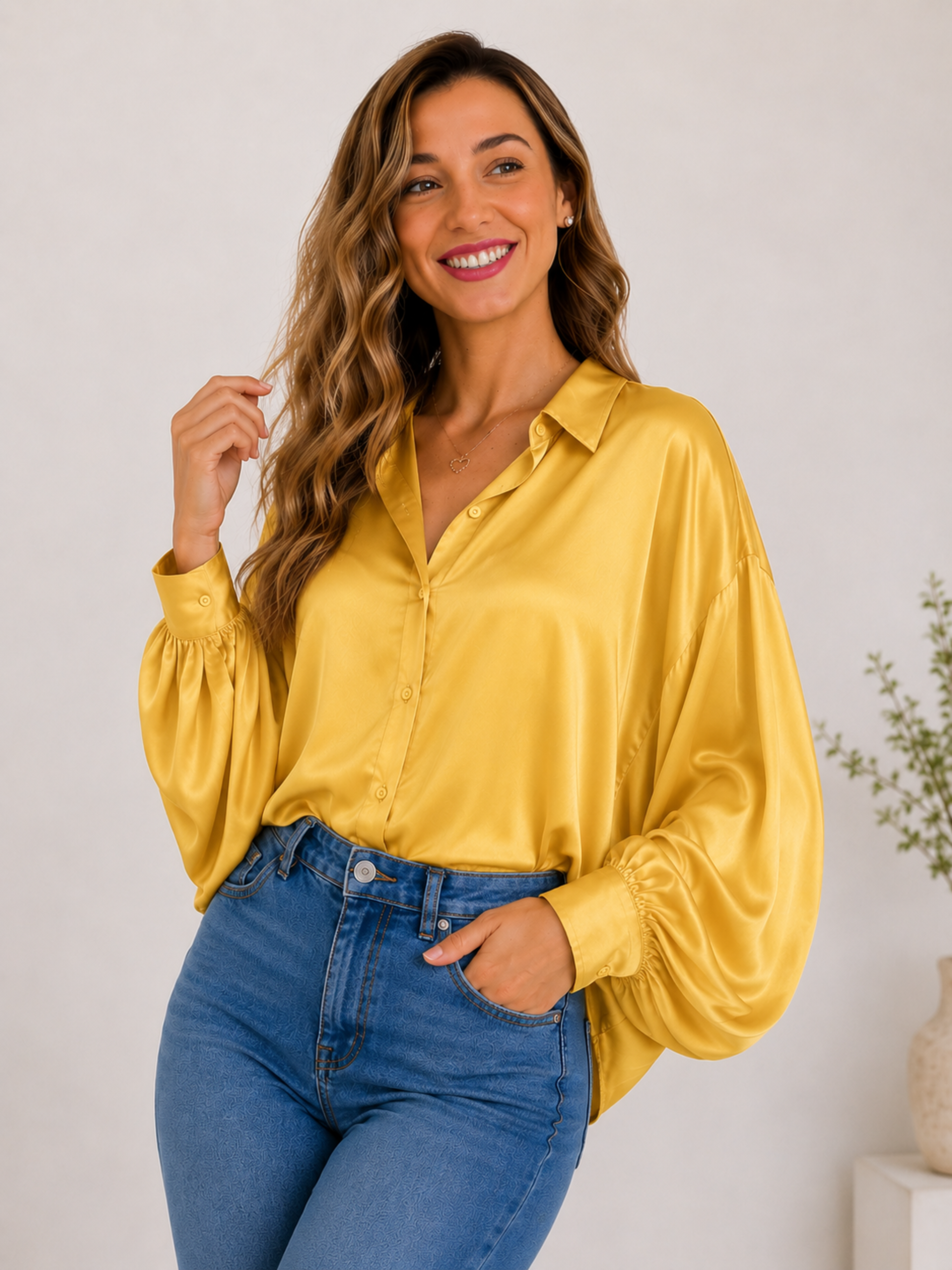 CAMISA SATÉN PRÉMIUM FLUIDA