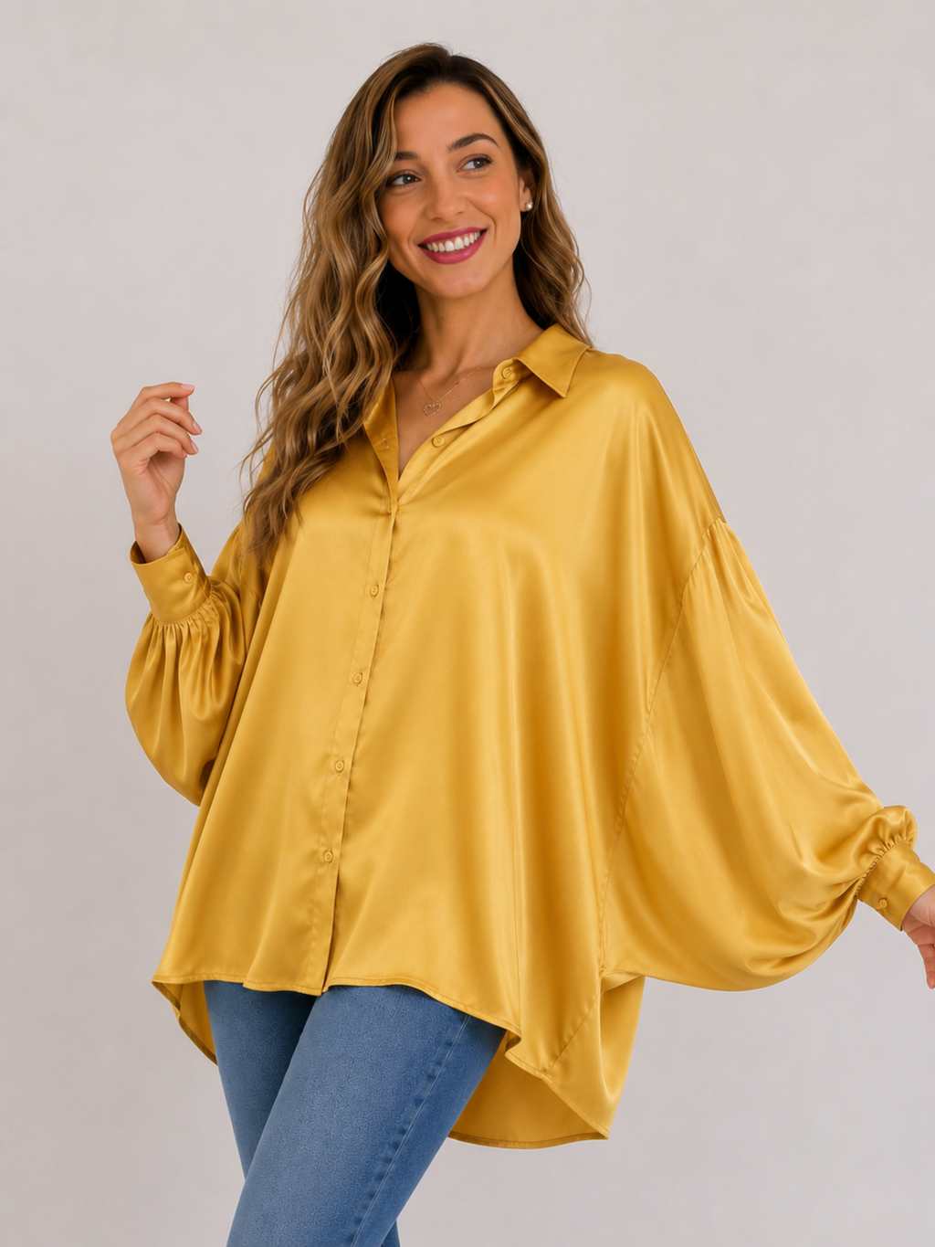 CAMISA SATÉN PRÉMIUM FLUIDA