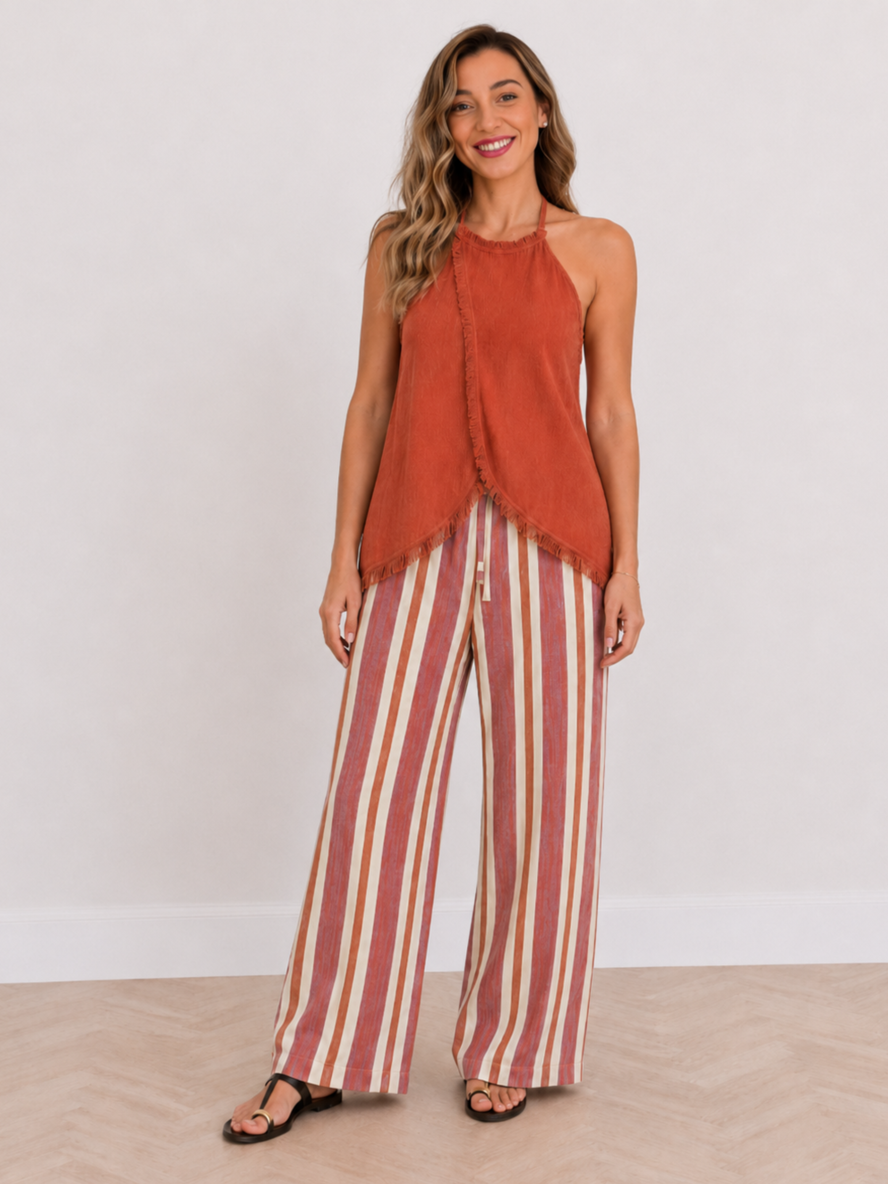 PANTALÓN LINO RAYAS