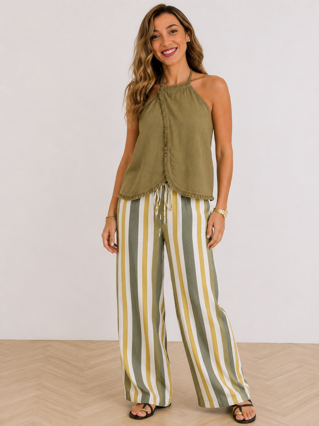 PANTALÓN LINO RAYAS