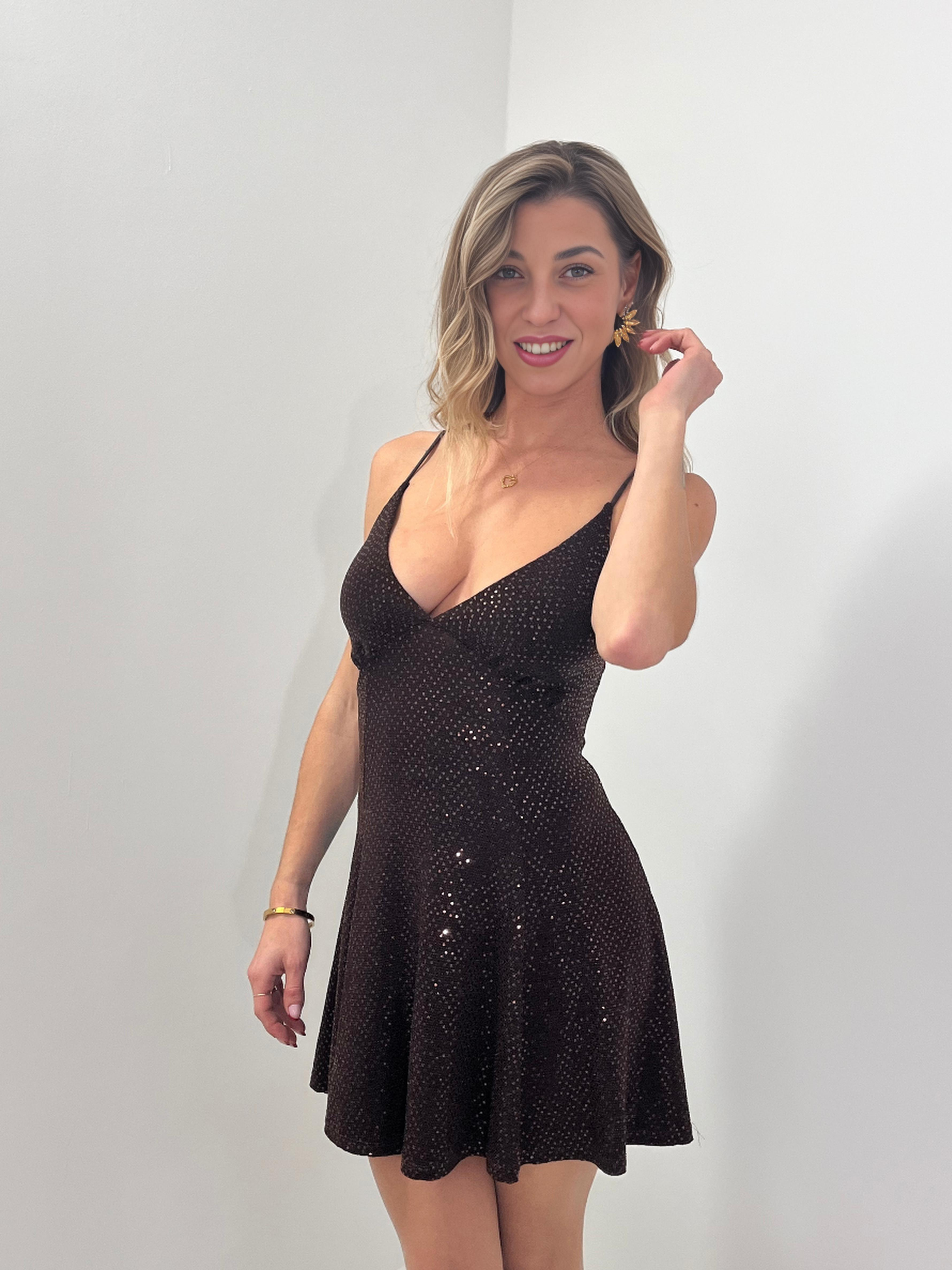 VESTIDO LAURENT MARRÓN