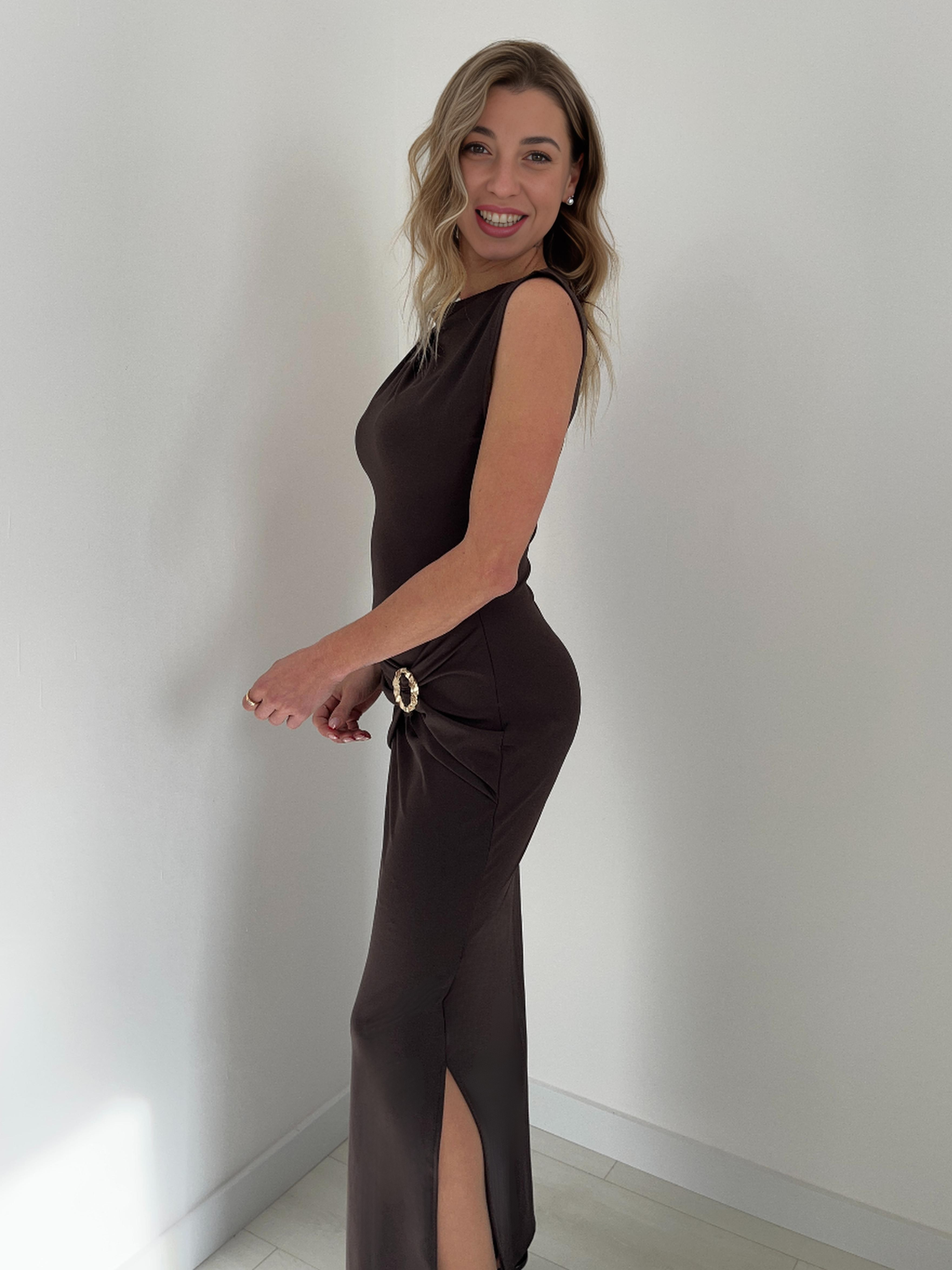 VESTIDO ATENEA MARRÓN