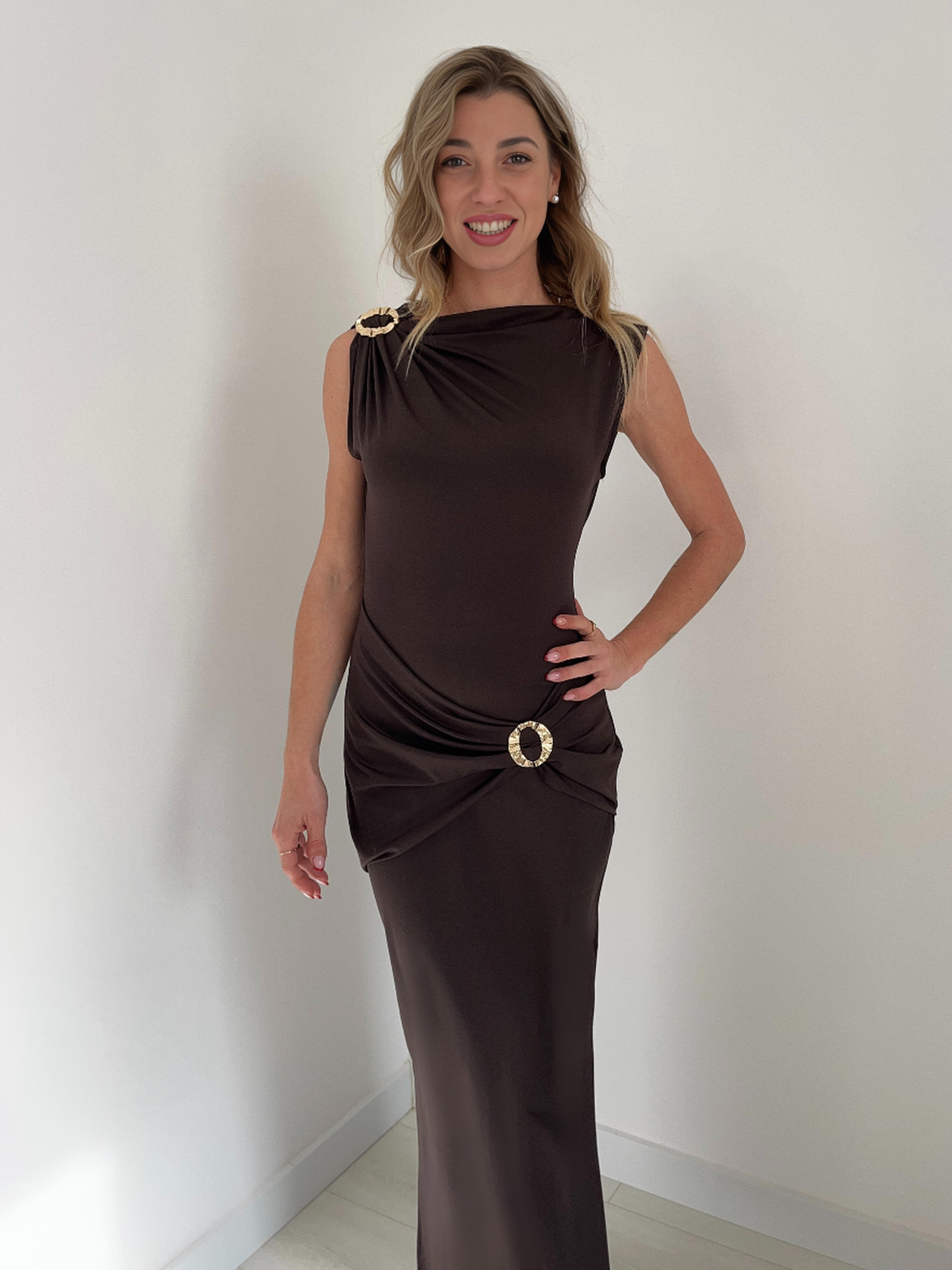 VESTIDO ATENEA MARRÓN