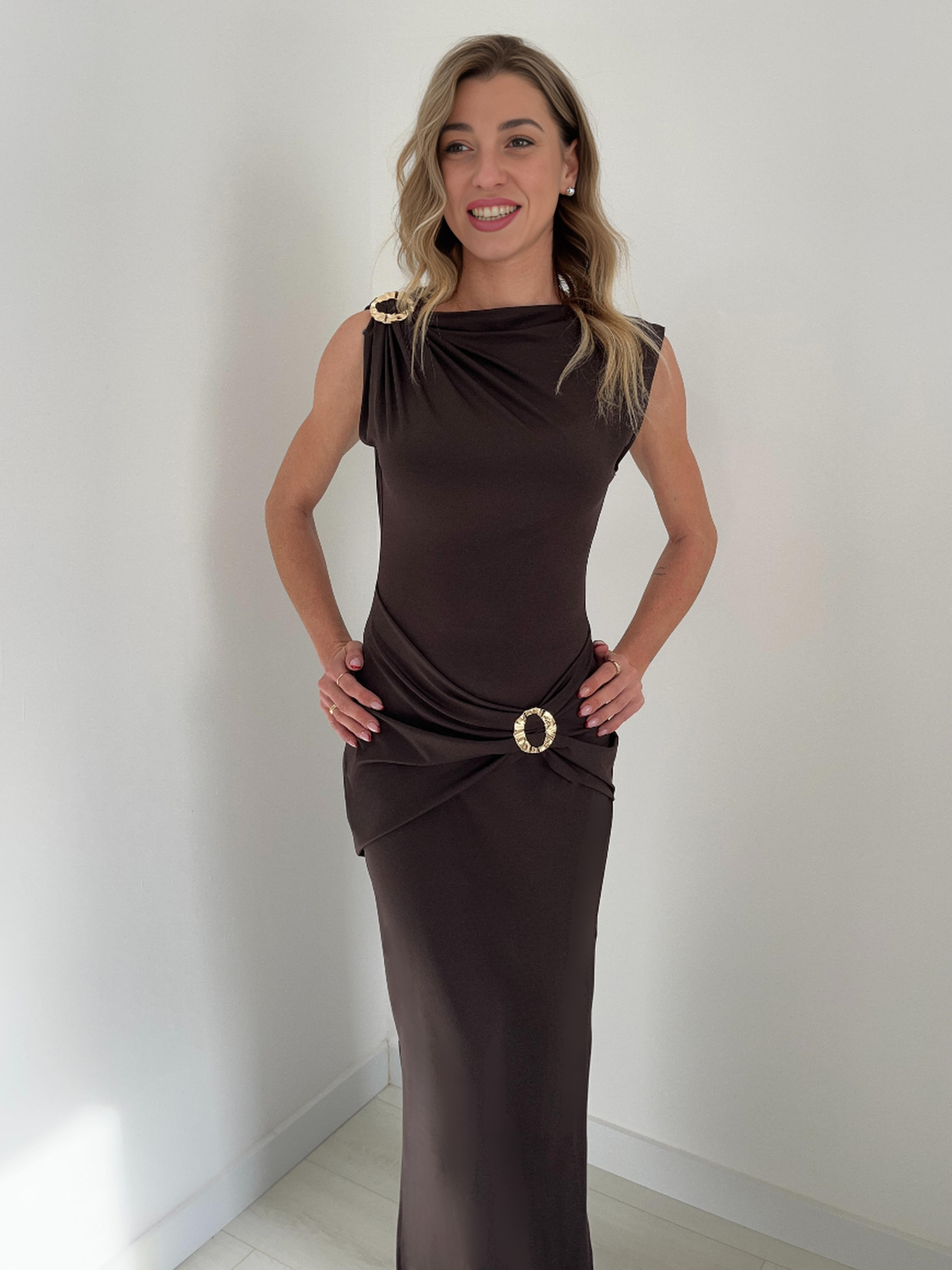 VESTIDO ATENEA MARRÓN