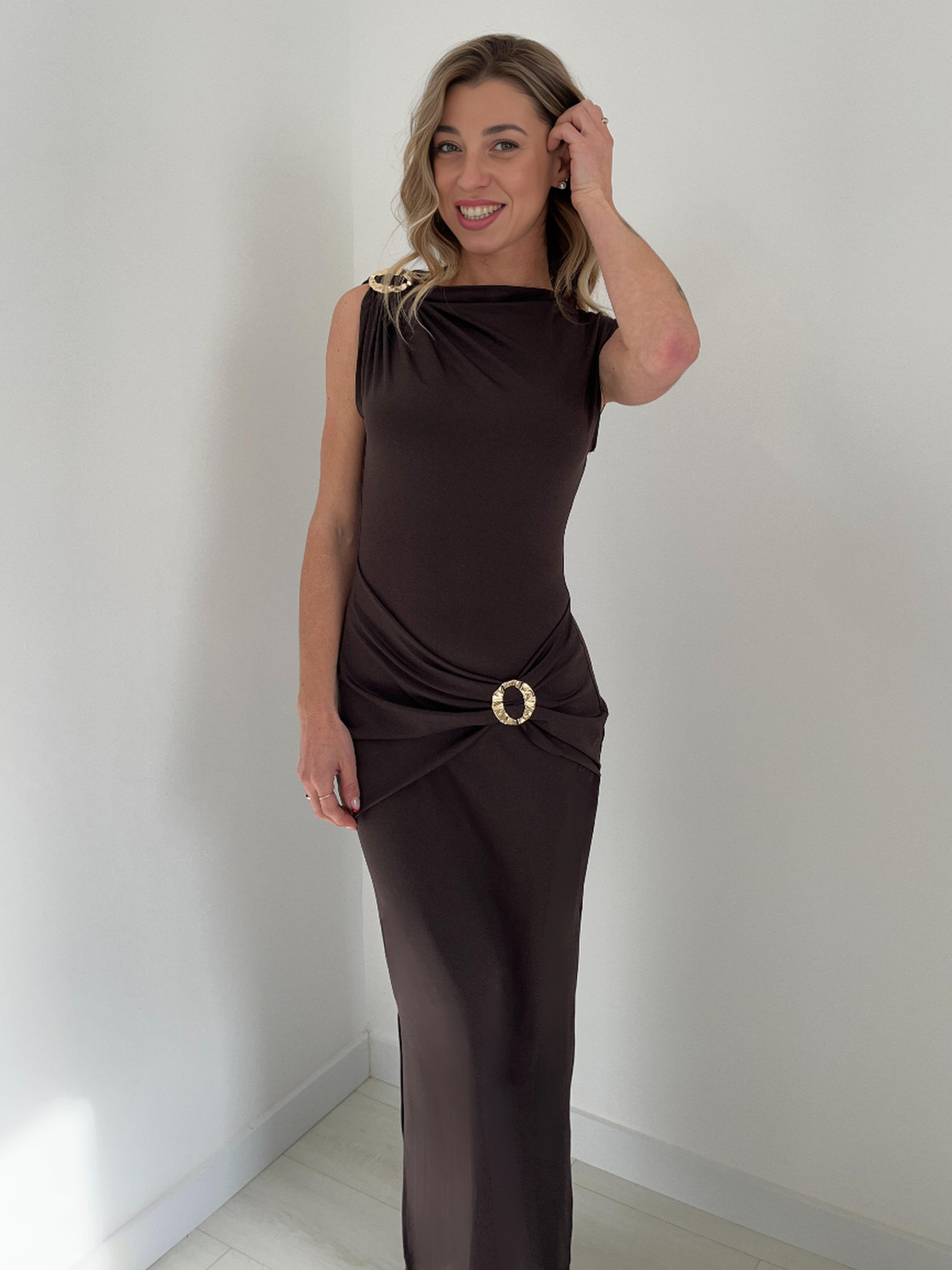 VESTIDO ATENEA MARRÓN