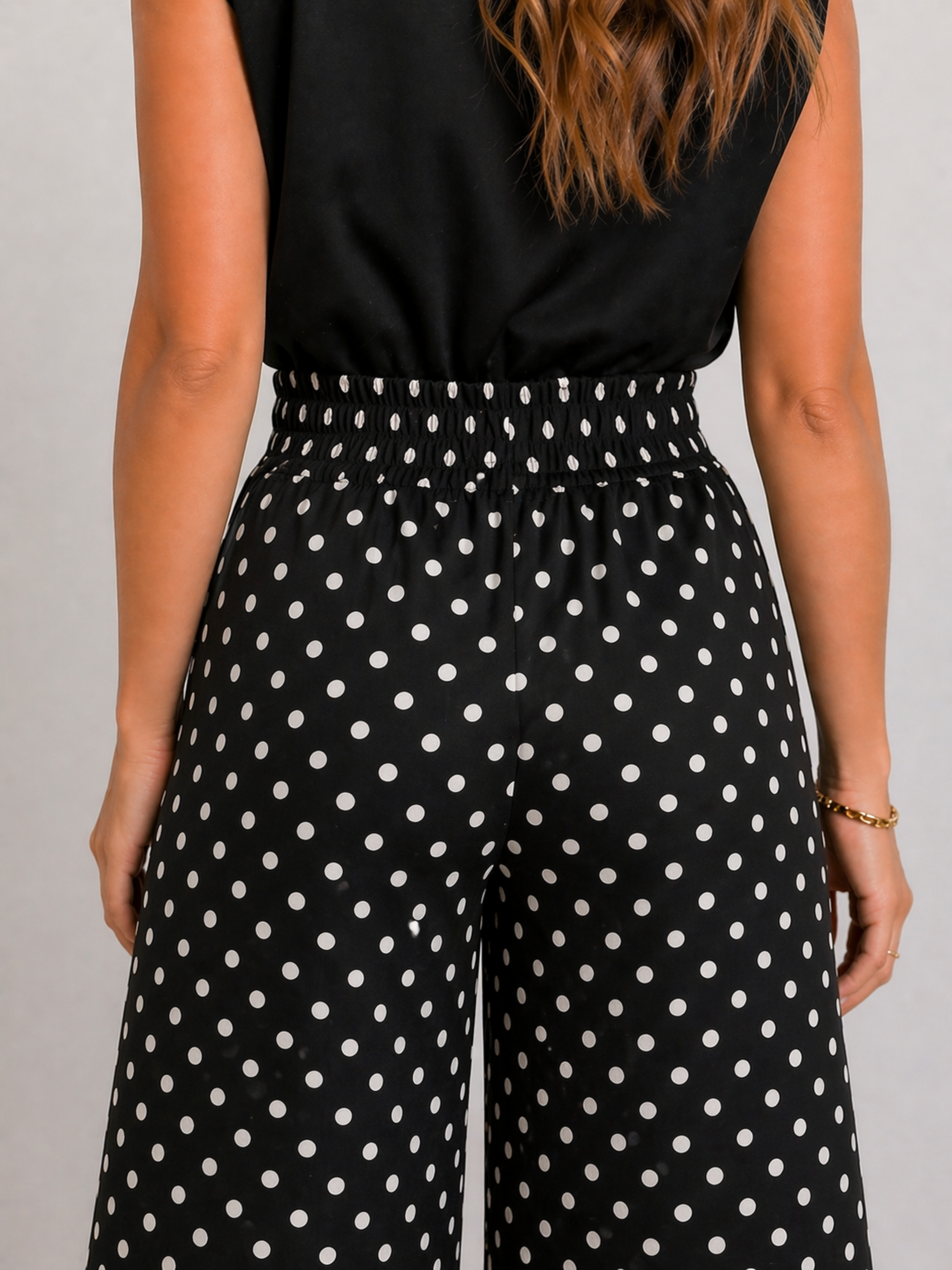 PANTALÓN LUNARES CON CINTURÓN