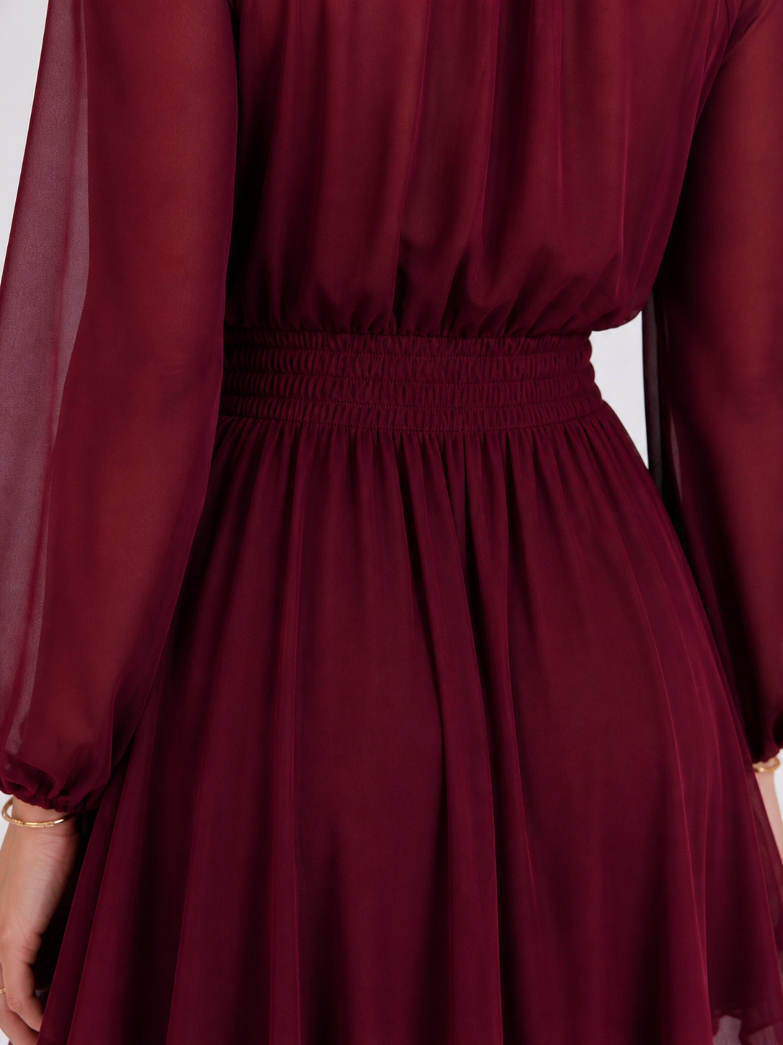 VESTIDO CON MONO INCORPORADO VOLANTE