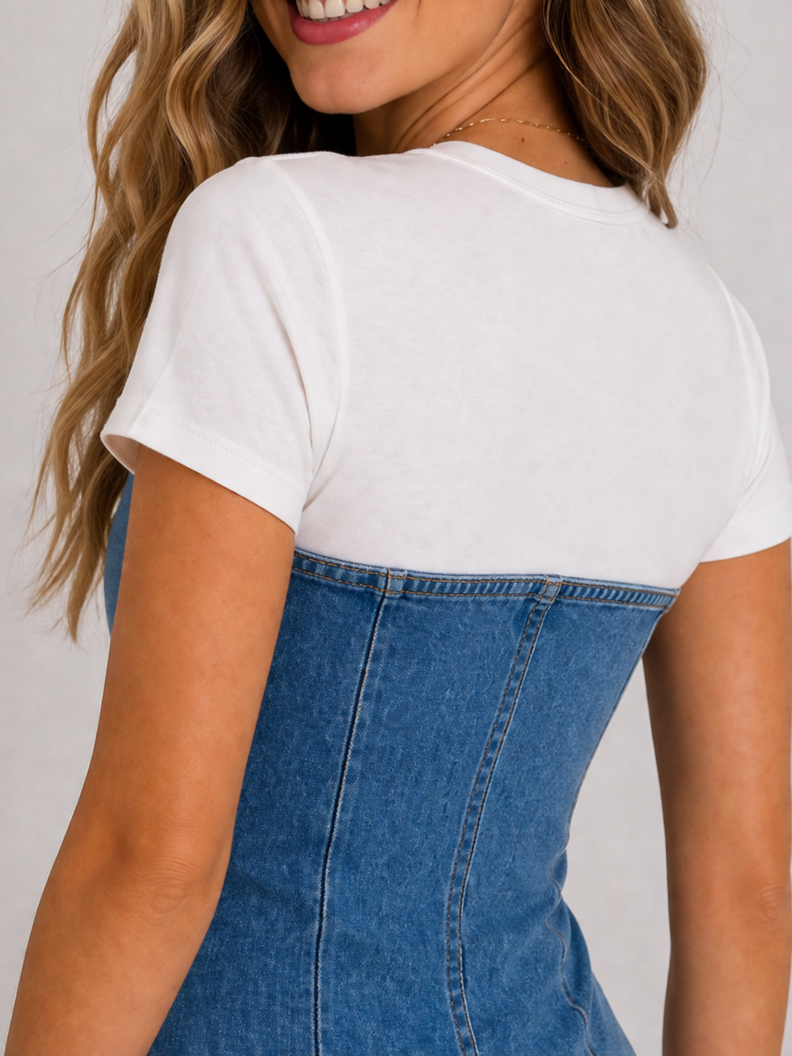 VESTIDO DENIM SEMI ELÁSTICO