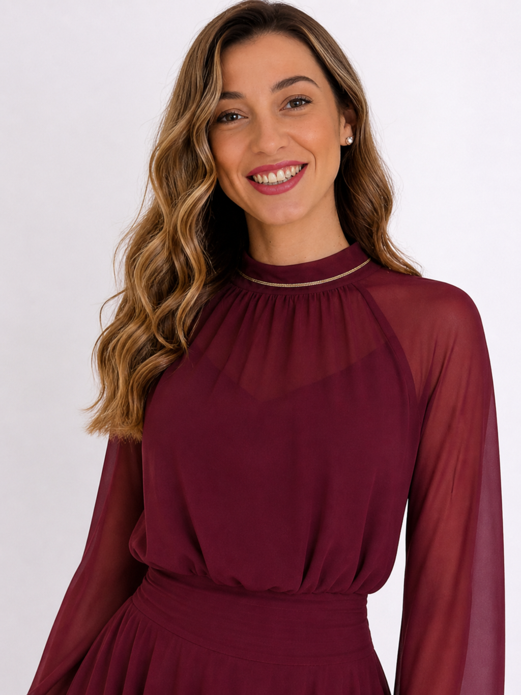 VESTIDO CON MONO INCORPORADO VOLANTE