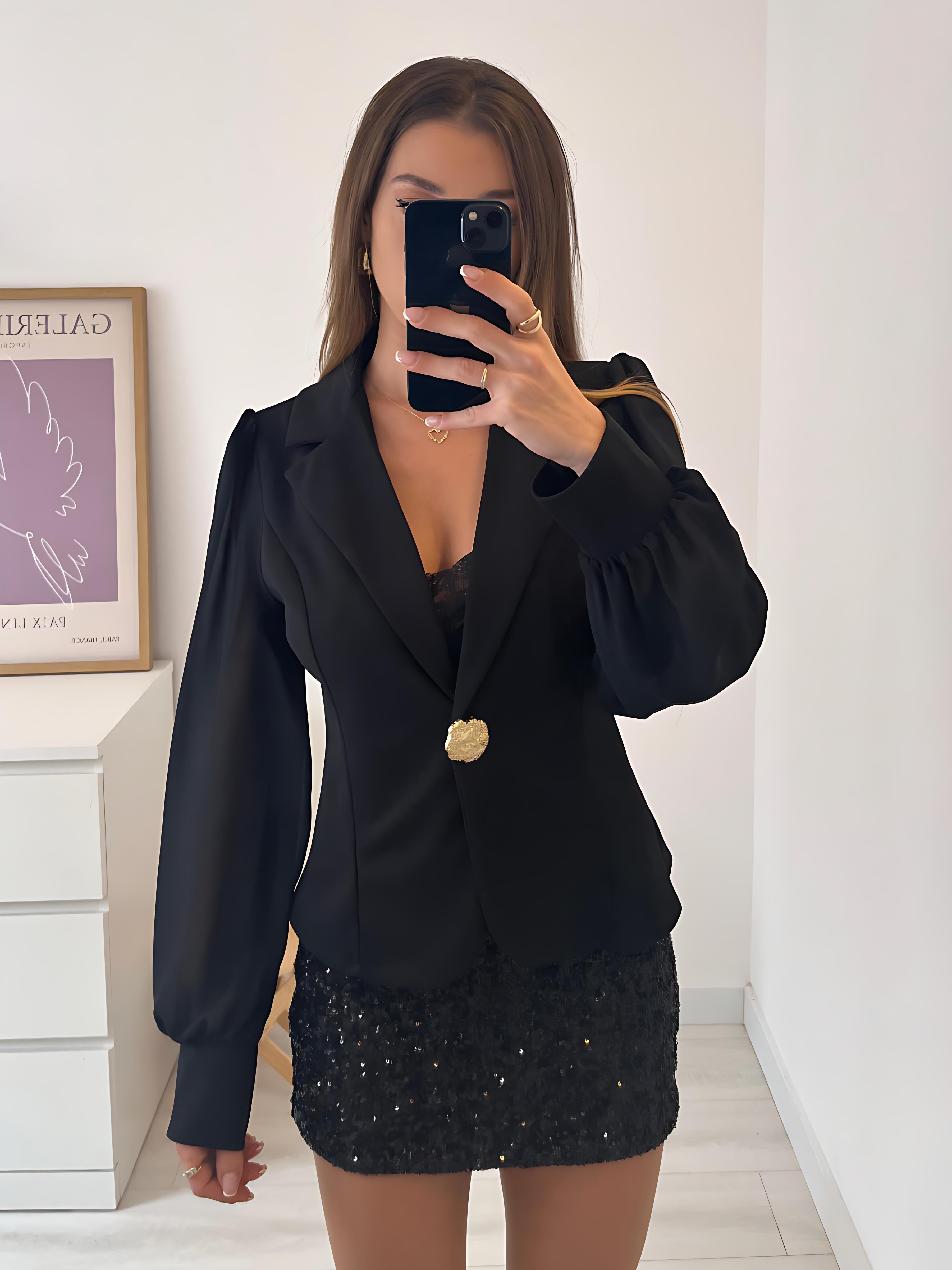 BLAZER OLIVIA OVERSIZE NEGRO